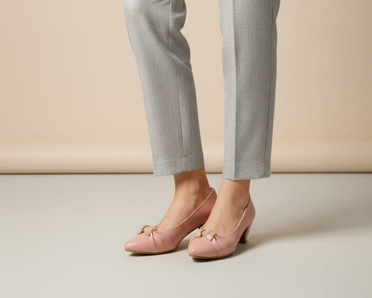 Sliptoria Pink Buckle Mid-heel