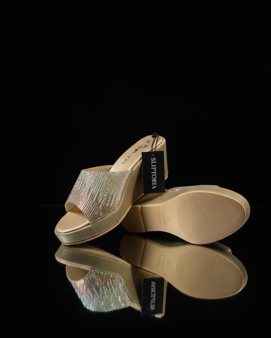 Aura Gold Crystal Wedges