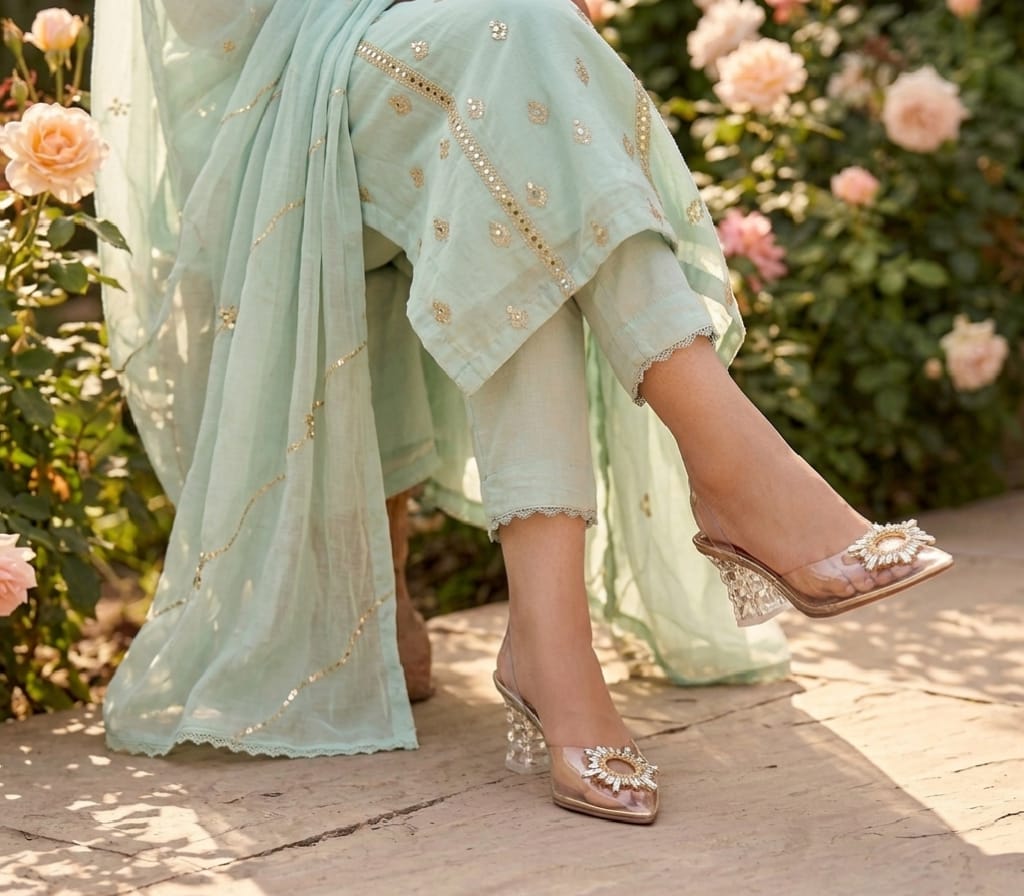 Sliptoria Royal Gold Sunburst Mules