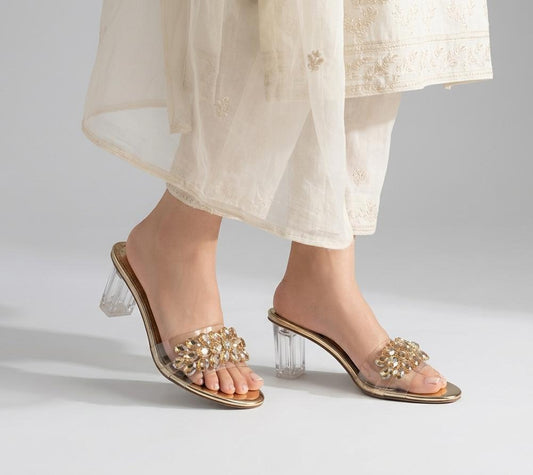 Sliptoria Sparkle Crystal Heels