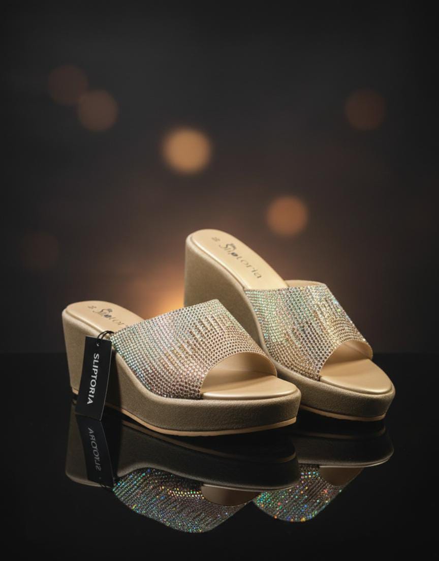 Aura Gold Crystal Wedges
