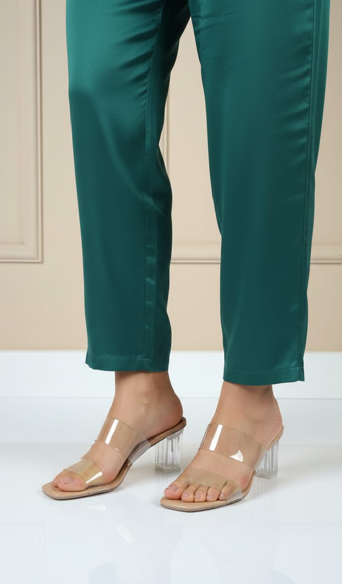 Sahara Beige Clear-Strap Heels