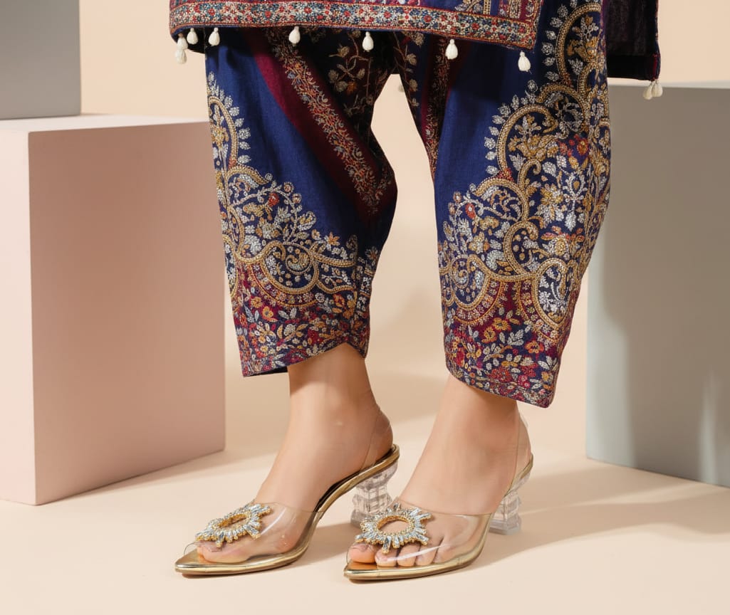 Sliptoria Royal Gold Sunburst Mules