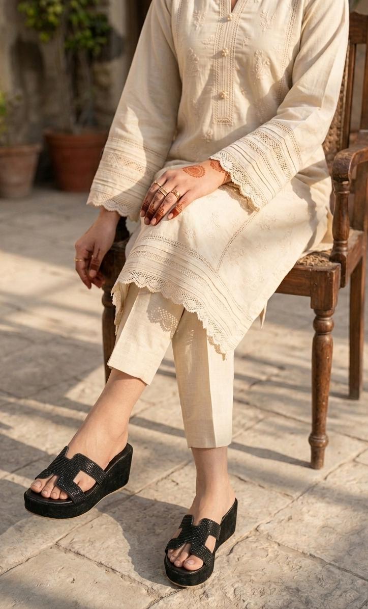 Onyx H-Strap Shimmer Platforms