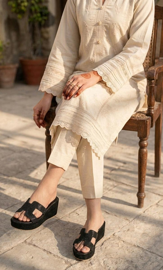 Onyx H-Strap Shimmer Platforms