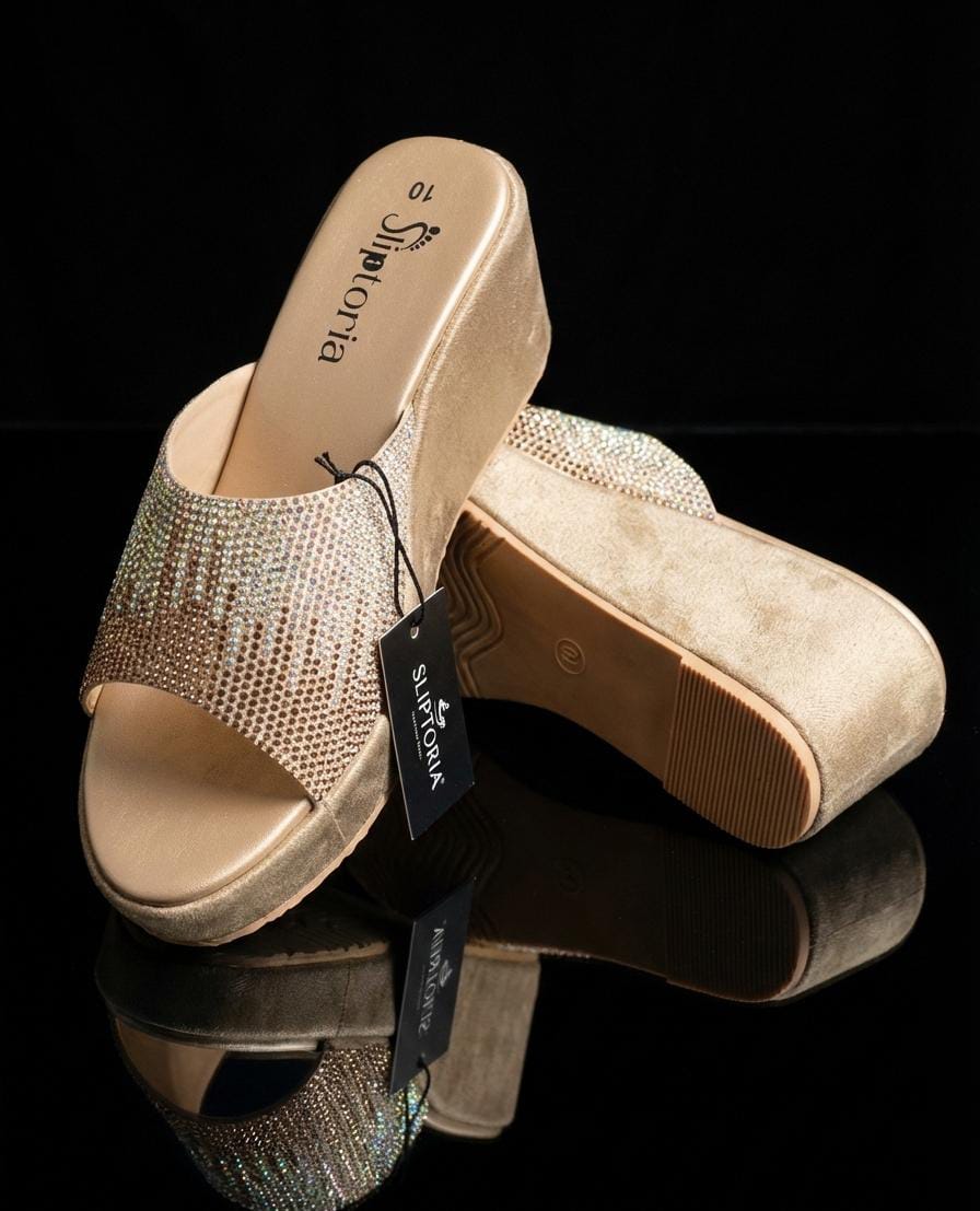 Aura Gold Crystal Wedges